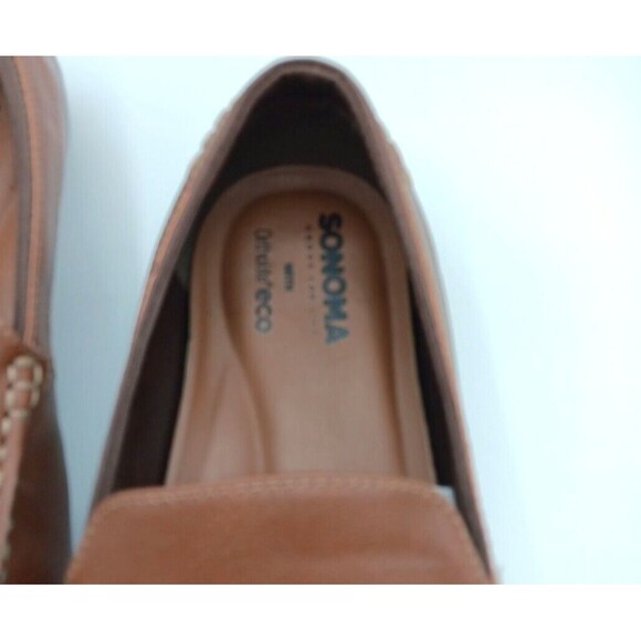 Sonoma Ortholite Eco Men’s Slip On Shoes Size 11.5 Wide Leather Topsides - Picture 8 of 11